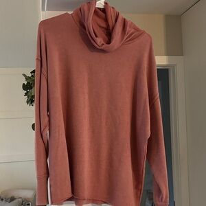 Aerie Dusty Pink Cowl Neck Sweater